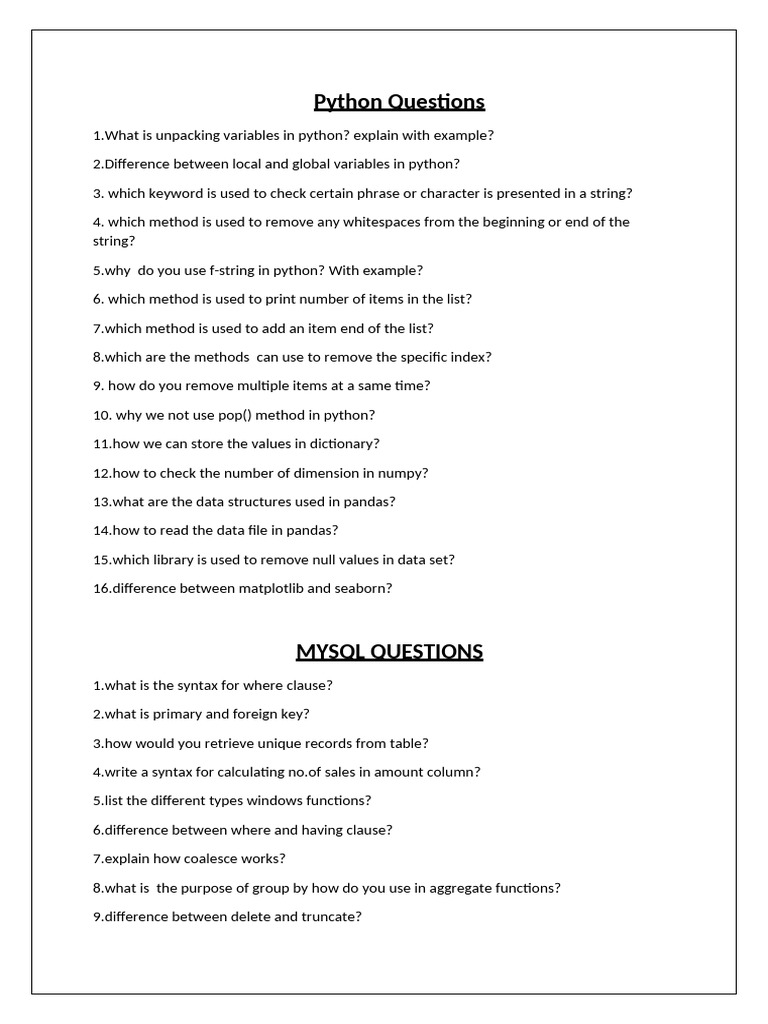 P&s Questions | PDF
