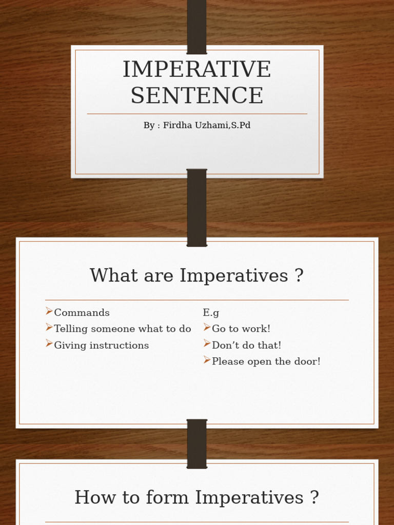 Imperative Sentence X | PDF
