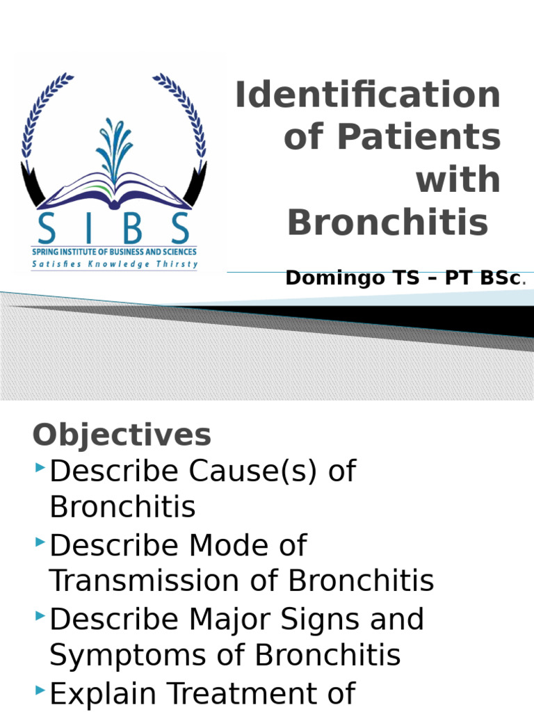 Identification of Patients With Brochitis-1 | PDF | Bronchitis | Cough