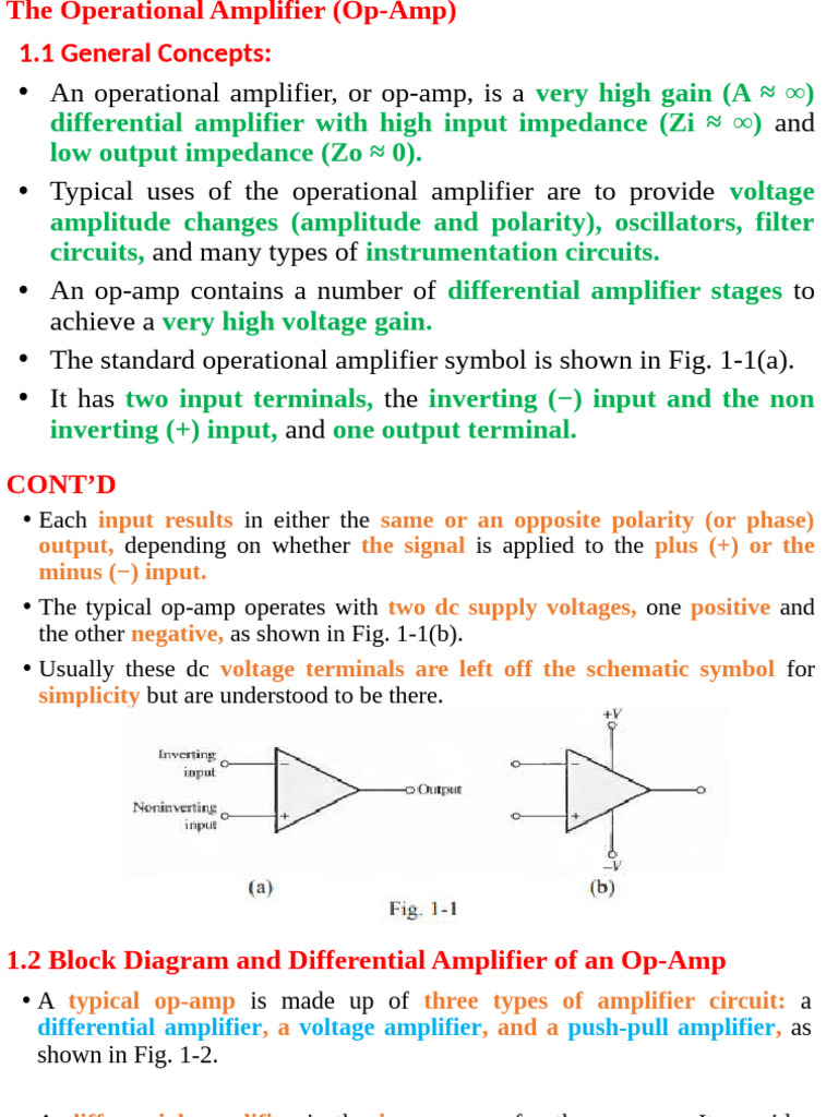 Types of Operational Amplifiers | PDF | Amplifier | Operational Amplifier