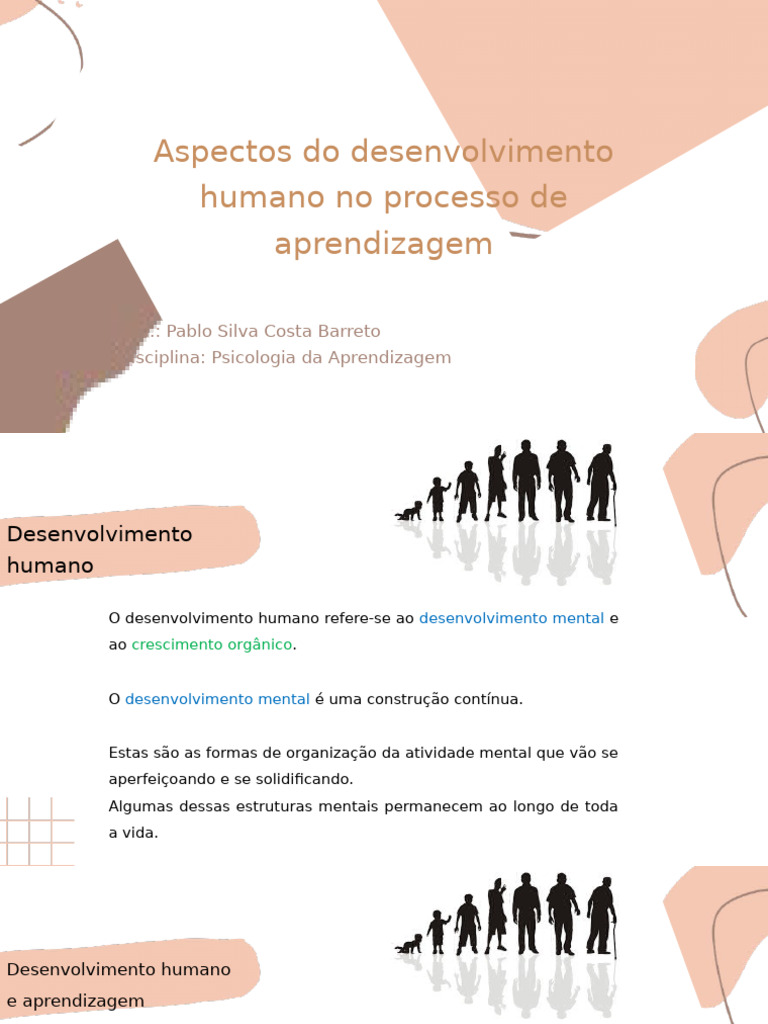 Desenvolvimento Humano e Aprendizagem | PDF | Aprendizado | Humano