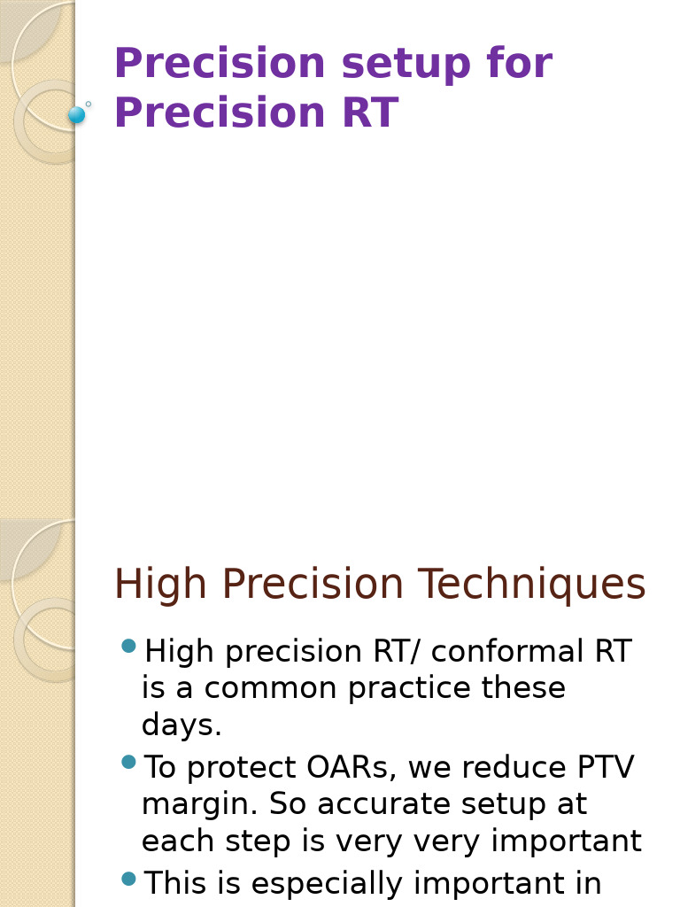 Precision Setup for High-Precision RT | PDF | Radiation Therapy ...