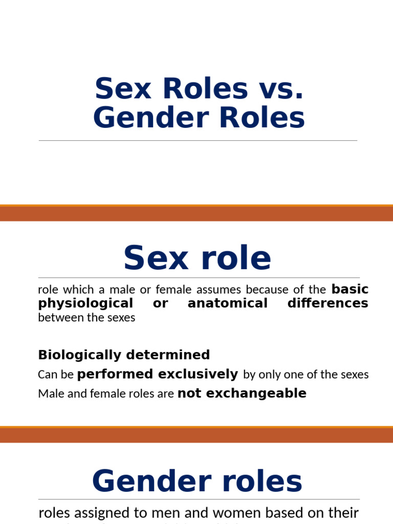 Understanding Sex and Gender Roles | PDF