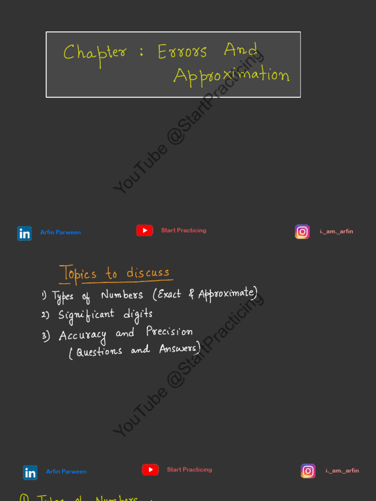 Lec-1 Error and Approximation | PDF | Significant Figures | Accuracy ...