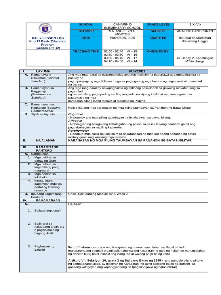Ap QRT 4 Week 2 Day 4 | PDF