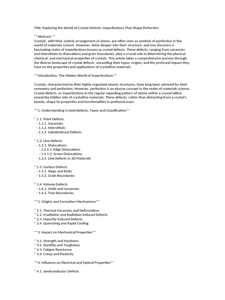 What Is Dislocation In Crystal Defects