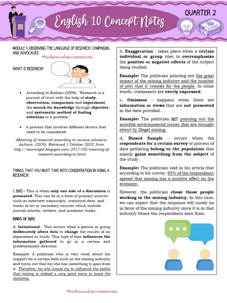 Tsac Eng 10 Q2 Concept Notes | PDF | Argument