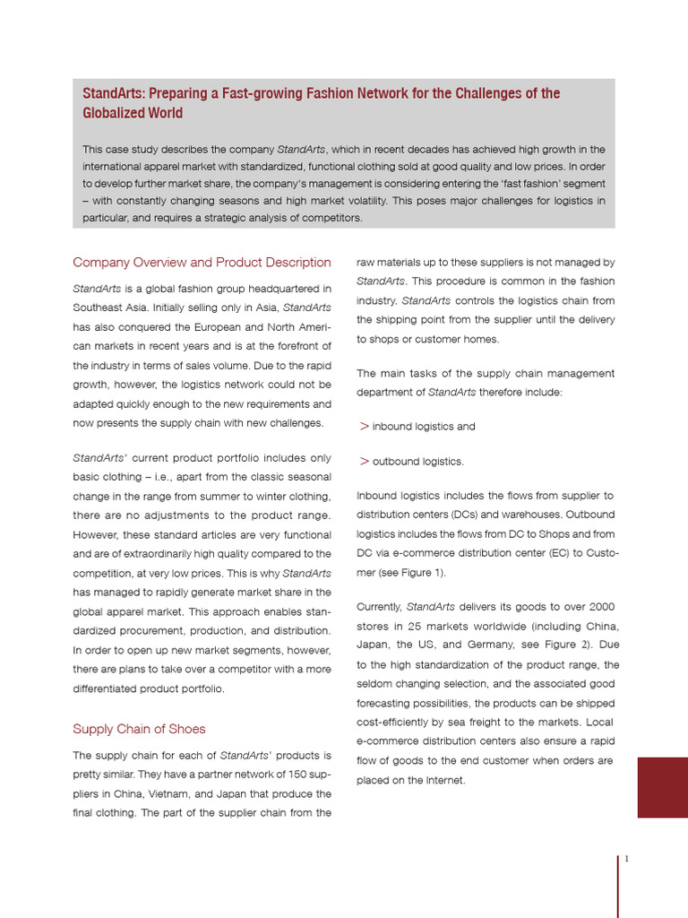 StandArts: Supply Chain Strategy Insights | PDF | Logistics | Supply Chain