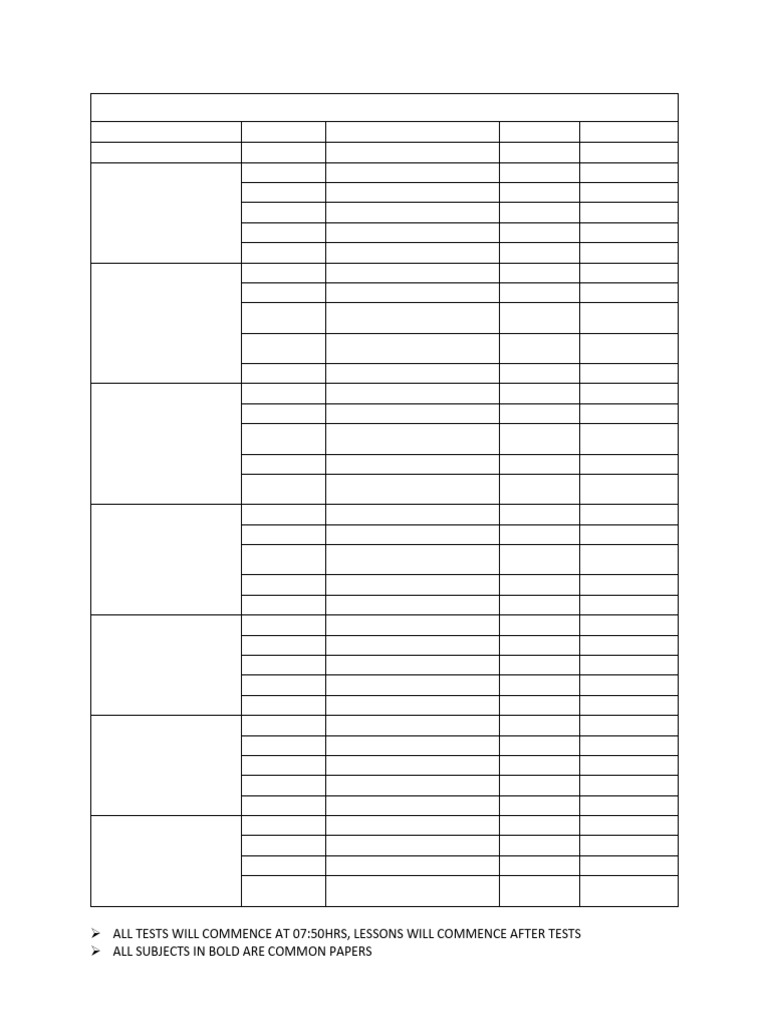 Khs March Timetable 2025 Rev 1 Pdf Science