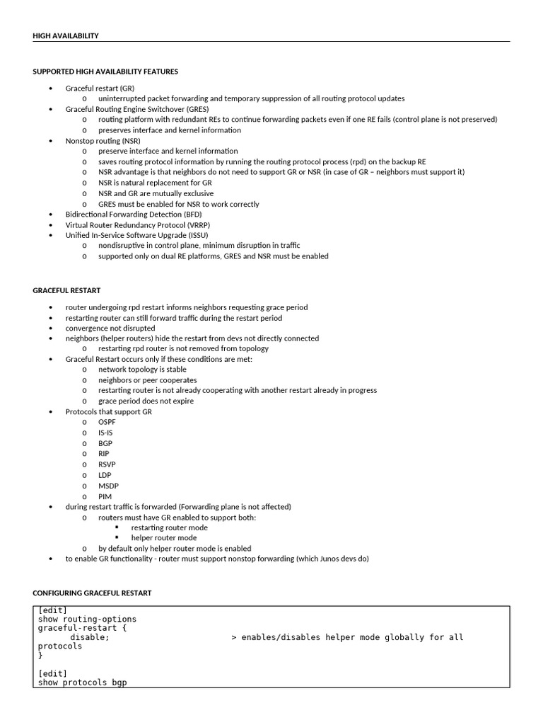 Understanding Network-Level High Availability - Cisco