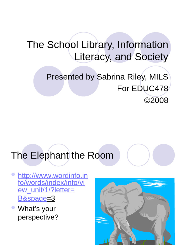 The School Library Information Literacy and | PDF | Libraries ...