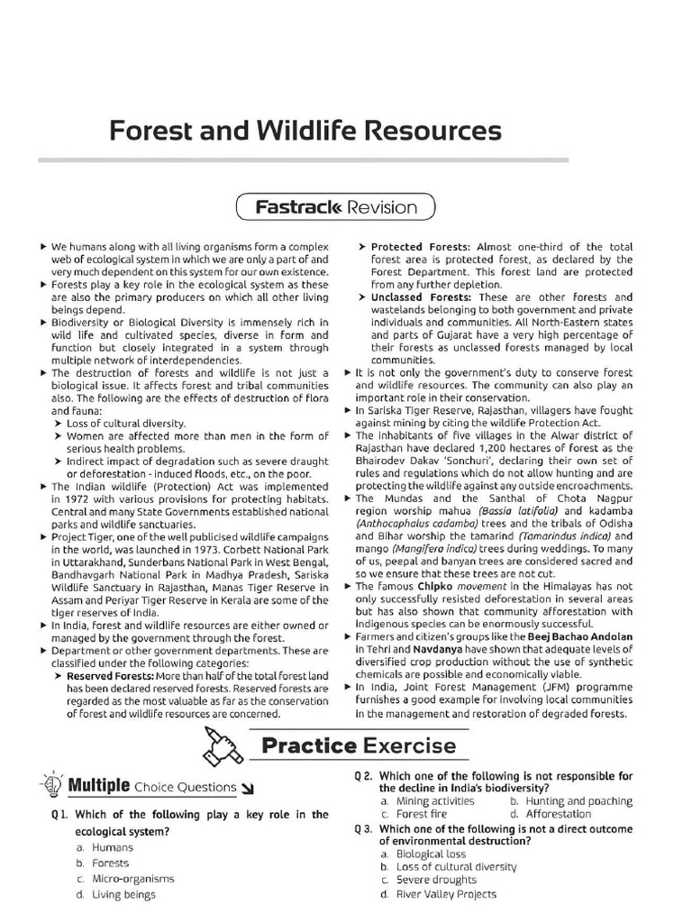 Forest and Wildlife Resources | PDF