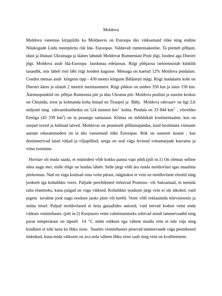 Moldova Analüüs | PDF
