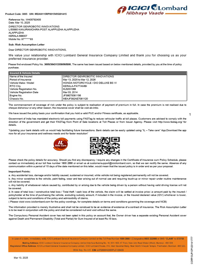 Policy Copy (3) | PDF | Insurance | Pro Rata