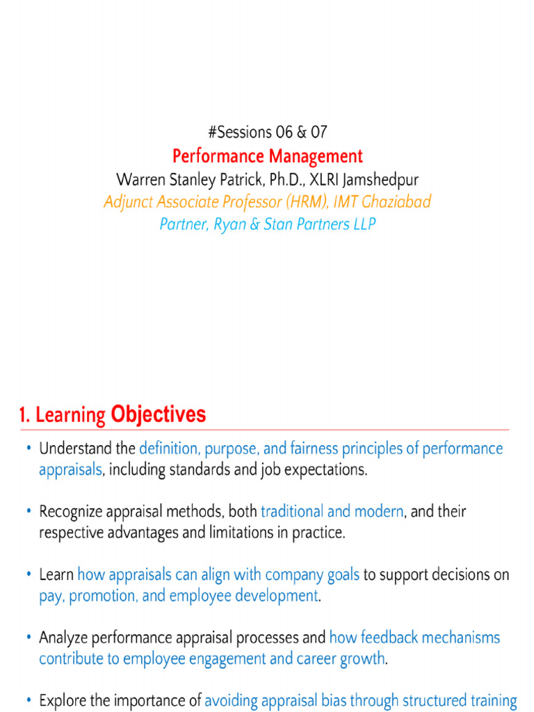 HRM - Session - 06&07 - Performance Management | PDF