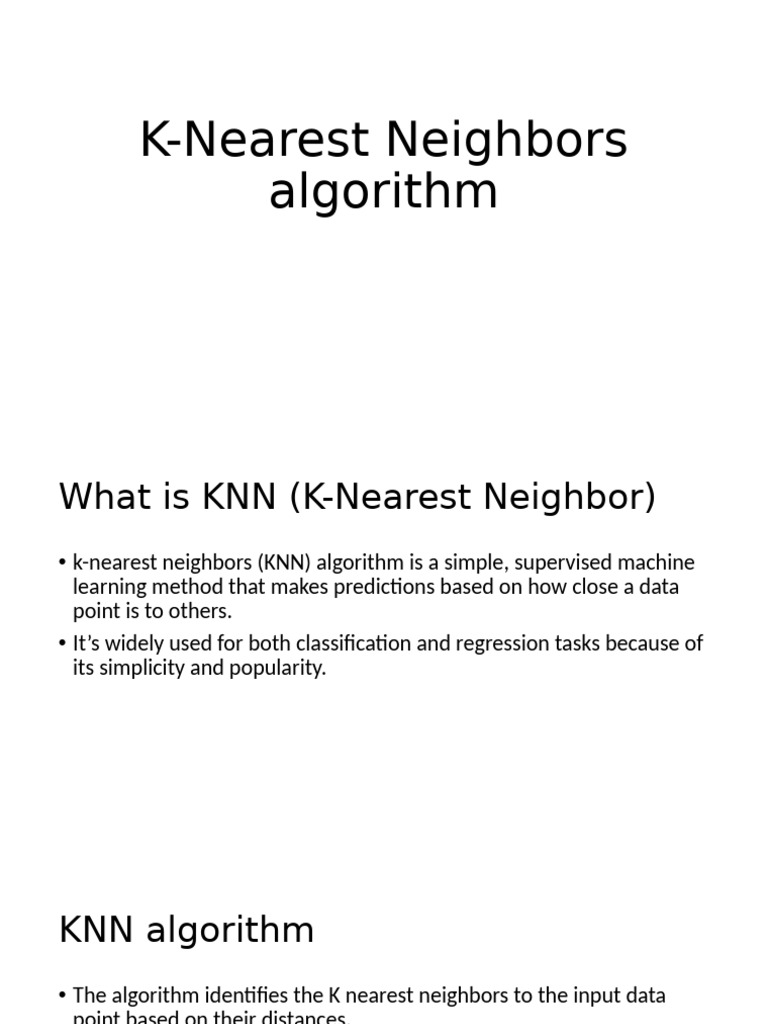 Practical 10 K-Nearest Neighbors Algorithm | PDF | Statistical ...