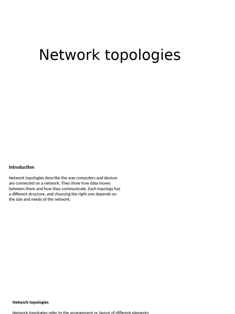 Understanding Network Topologies | PDF | Network Topology | Computer ...
