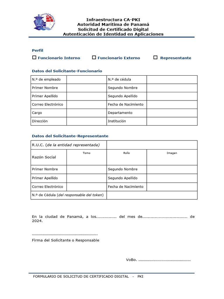 Solicitud de Certificado Digital PKI | PDF