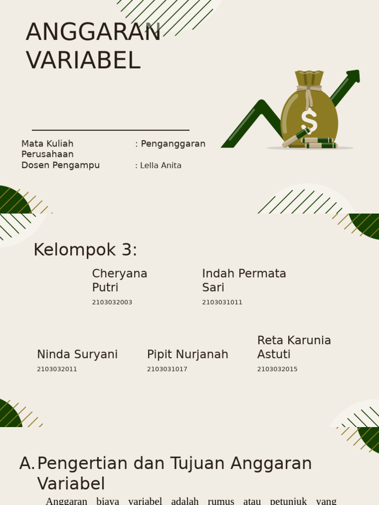 Anggaran Variabel: Pengertian dan Metode | PDF