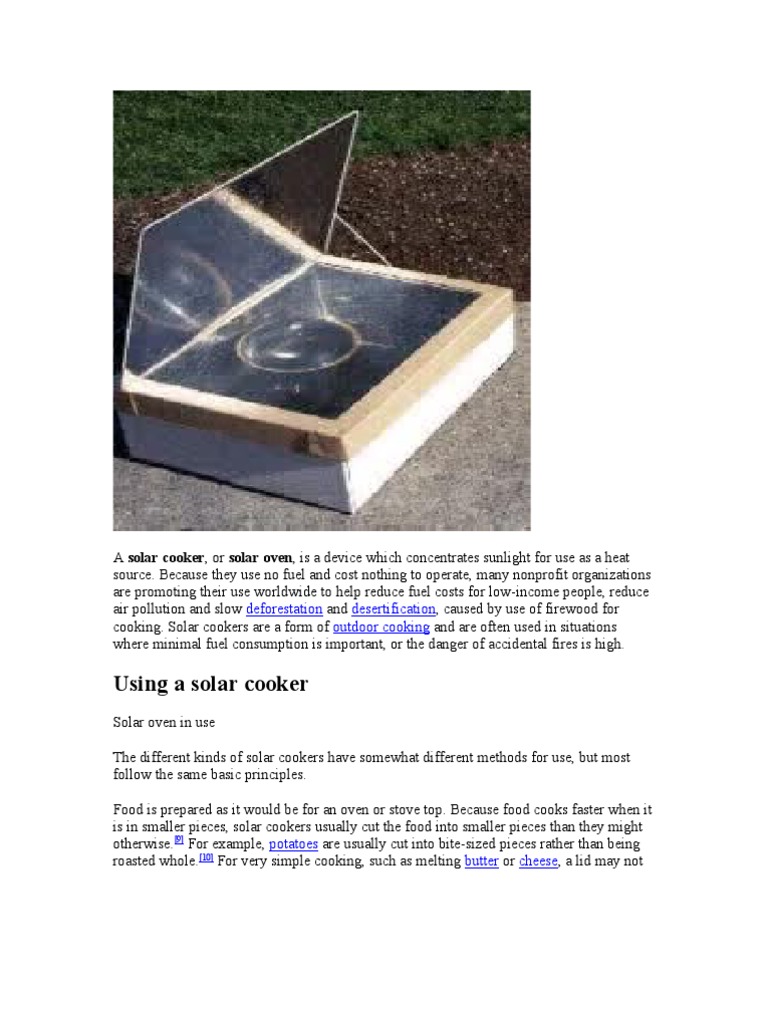 How to Use a Solar Cooker Effectively | PDF | Kitchen Stove | Home