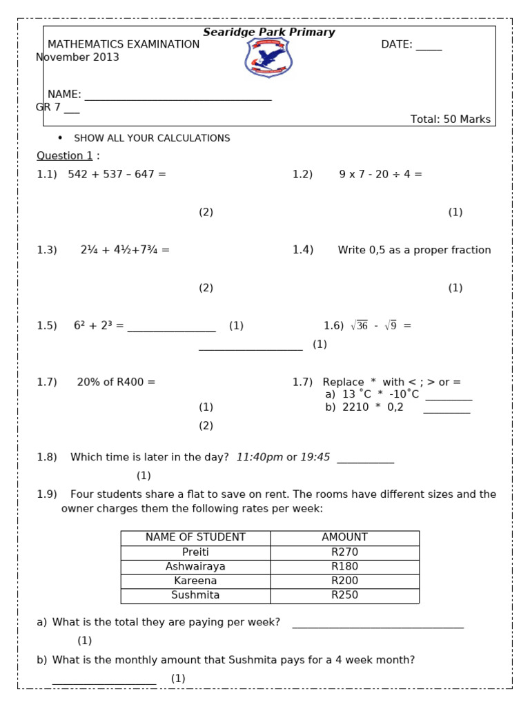 grade-7-mathematics-exam-november-2013-pdf-length-volume