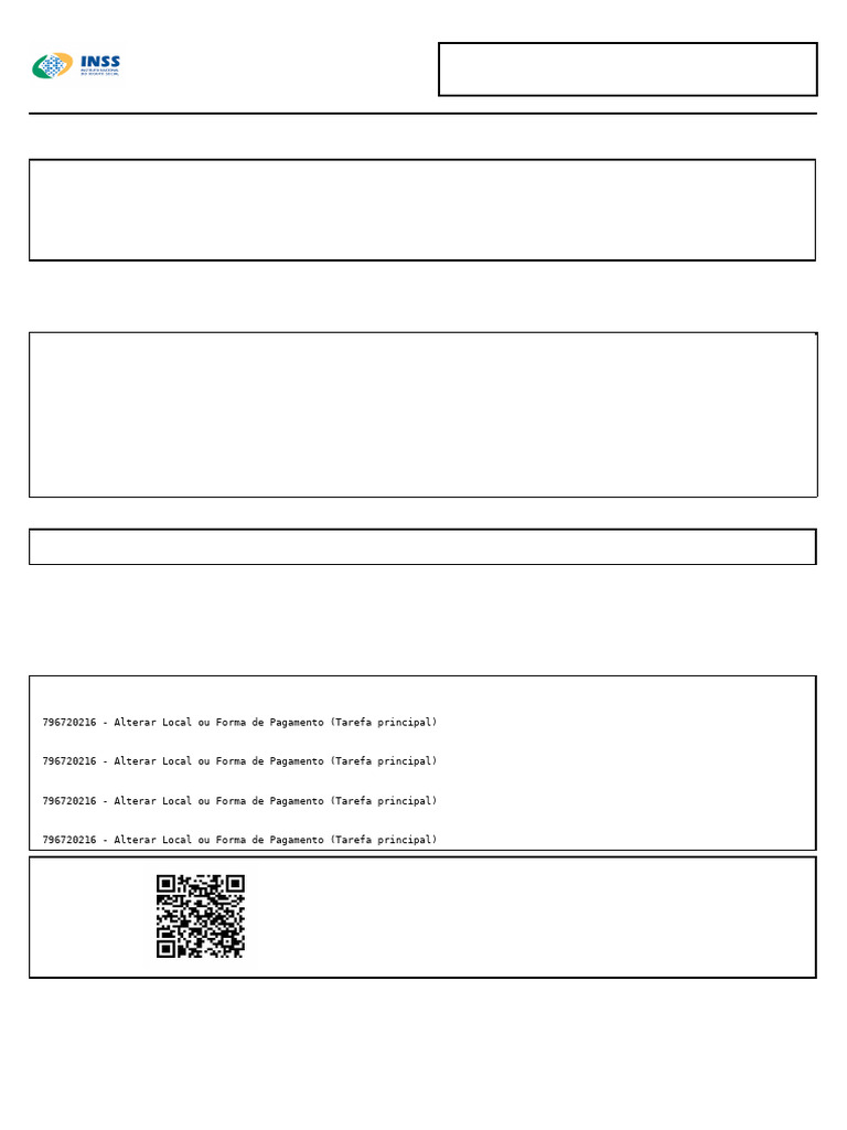 Requerimento INSS: Alteração de Pagamento | PDF | Autenticação | Biometria