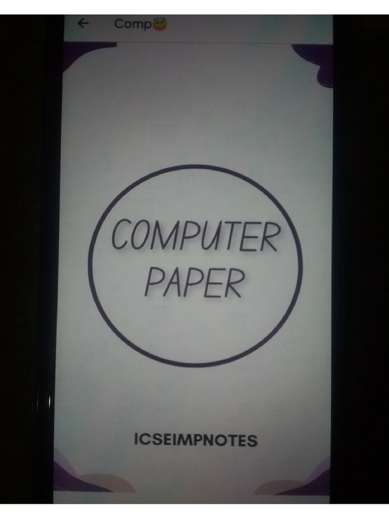 Comp Test Icseimpnotes PDF — free download