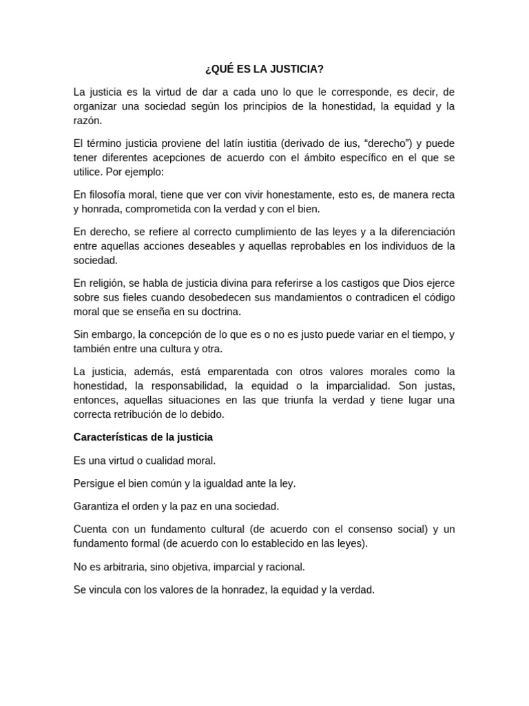 Qué Es La Justicia | PDF | Justicia | Crimen y violencia