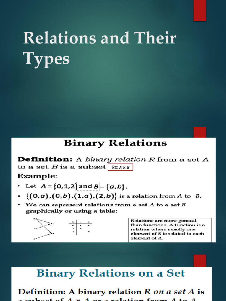 Relations and Their Types | PDF