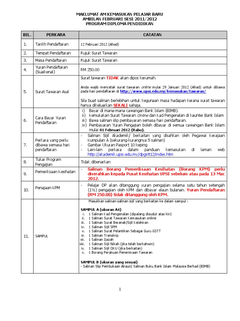 Semakan Panggilan Temu Duga Bagi Program Pengajian Pendidikan Lepasan Stpm Setaraf Sesi Akademik 2021 2022 Upsi Portal Rasmi Universiti Pendidikan Sultan Idris