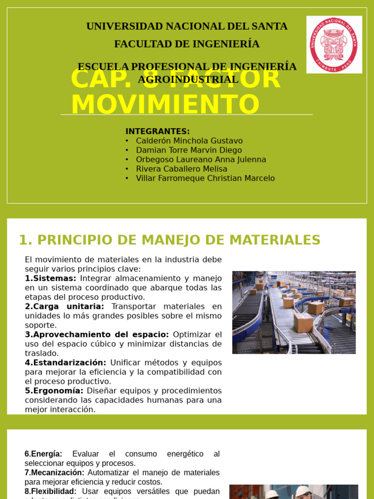 Principios del Manejo de Materiales | PDF | Escalera | Máquina elevadora