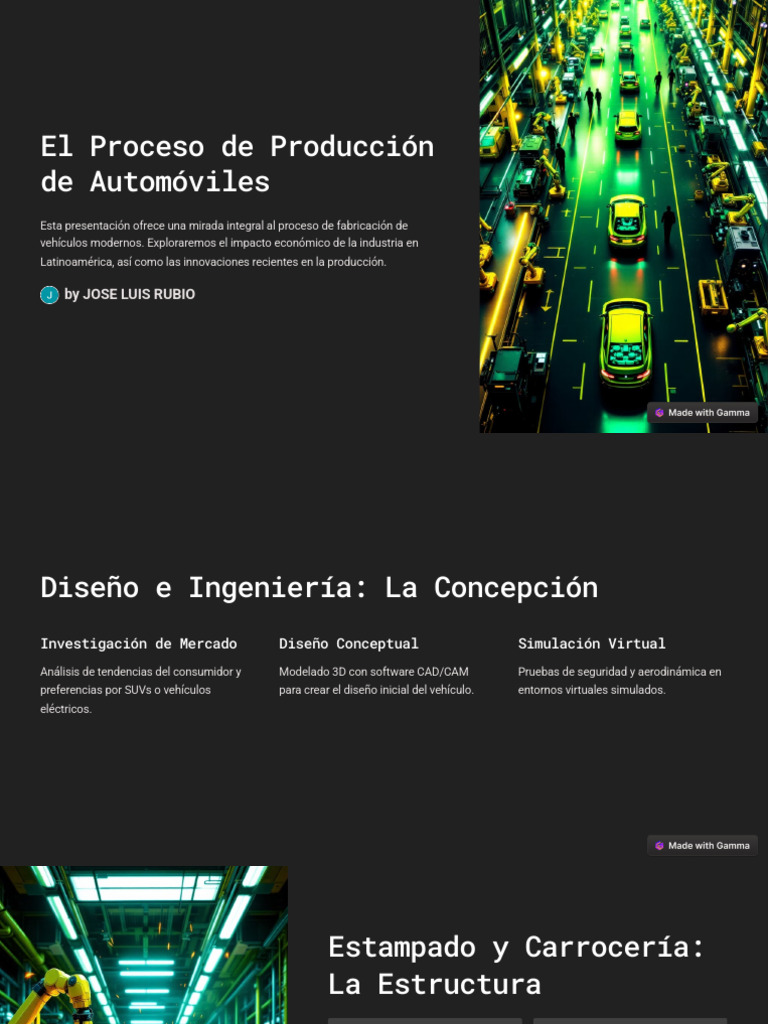 El Proceso De Produccion De Automoviles Pdf Coche Neumático