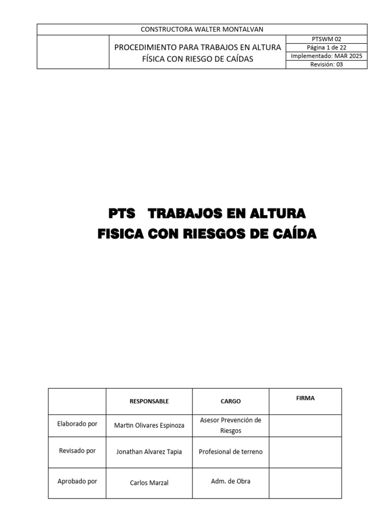Procedimiento Seguridad Trabajos en Altura | PDF | Andamio | edificio