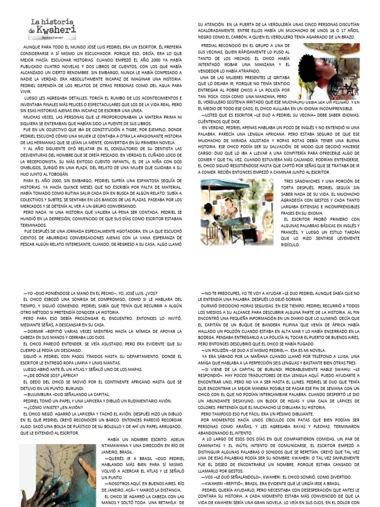 LA HISTORIA DE KWAHERI - Mayús. | PDF