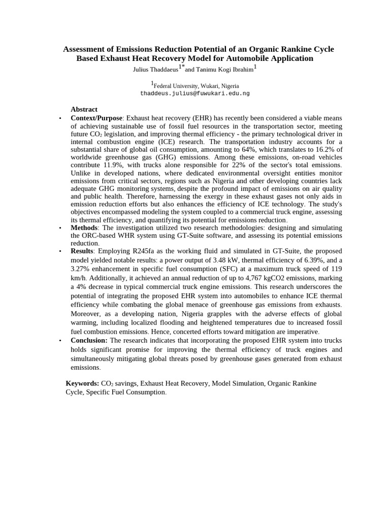 Icaset Abstract Pdf Climate Change Mitigation Engines
