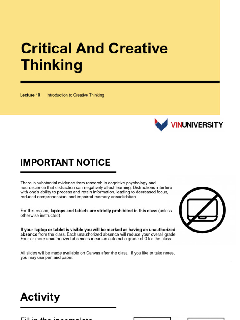 Introduction to Creative Thinking | PDF | Thought | Creativity