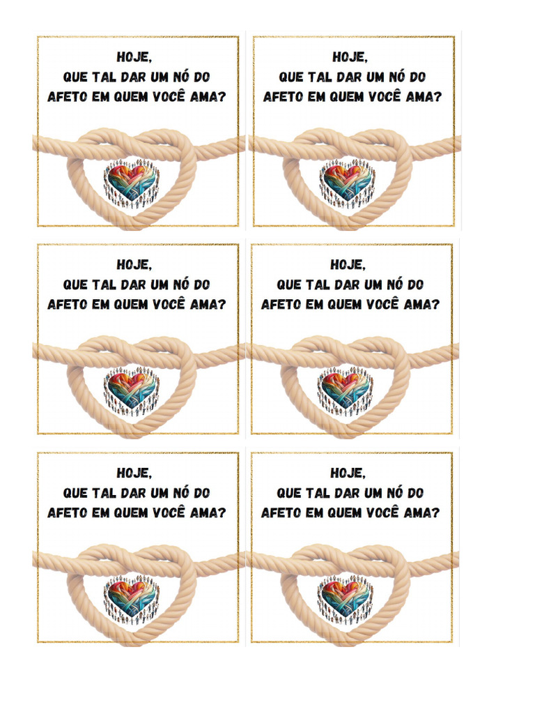 Nó Do Afeto Cartão | PDF