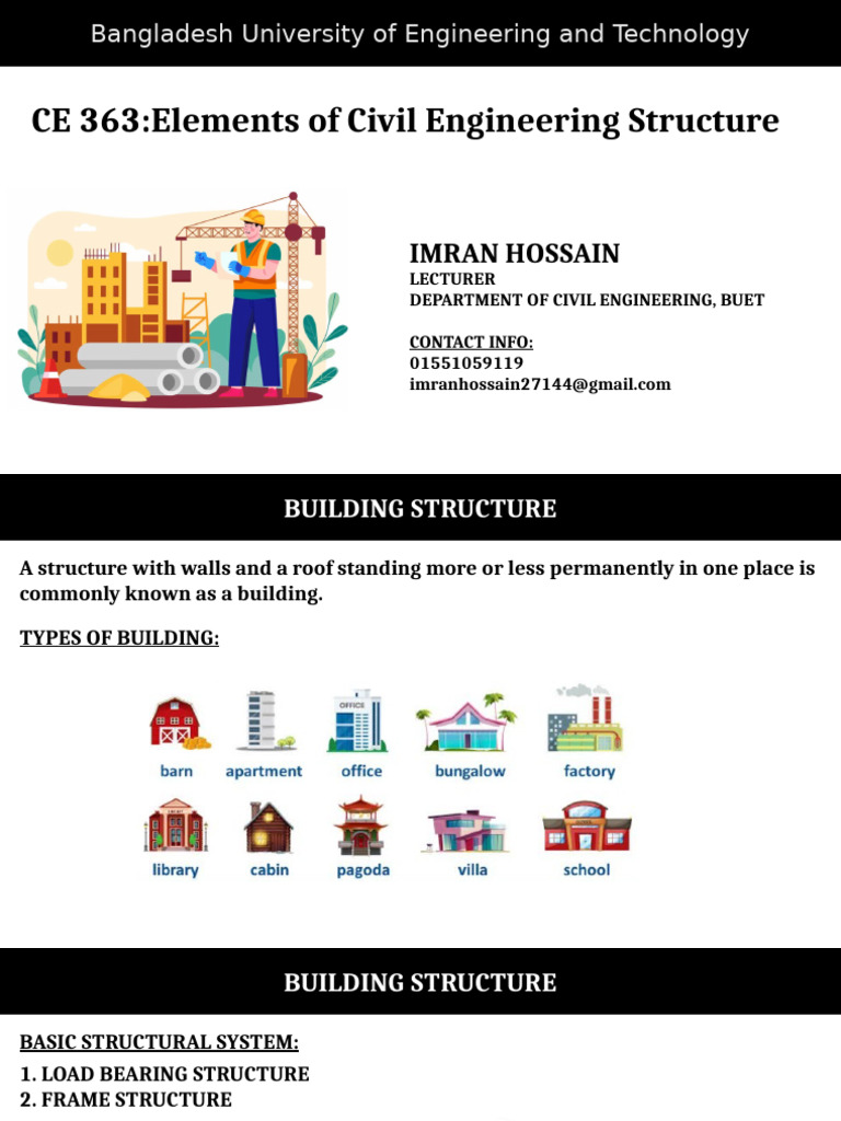 Civil Engineering Structures Overview | PDF | Beam (Structure) | Column