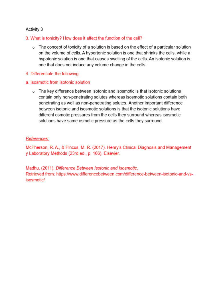 Biochem Lab Activity 3 - No. 3 and 4a | PDF