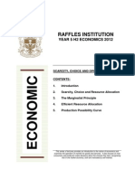 H2 Lecture Notes - Scarcity, Choice and Opportunity Cost - 2012