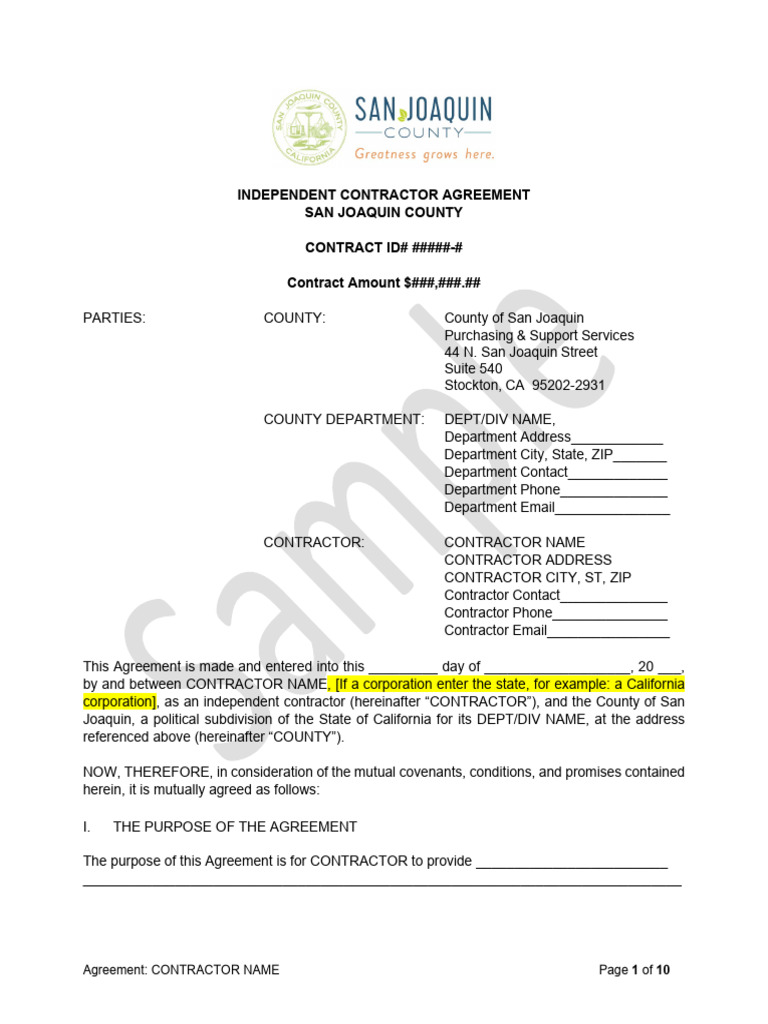 Sample Contract | PDF | Employment | Indemnity