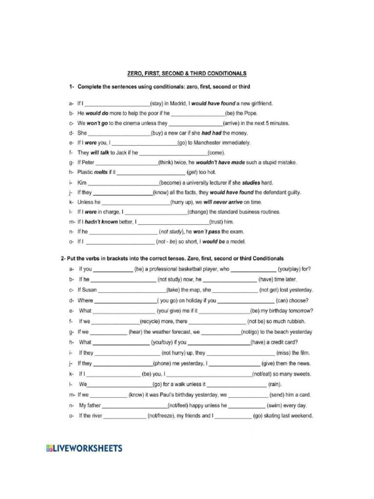 Conditionals | PDF