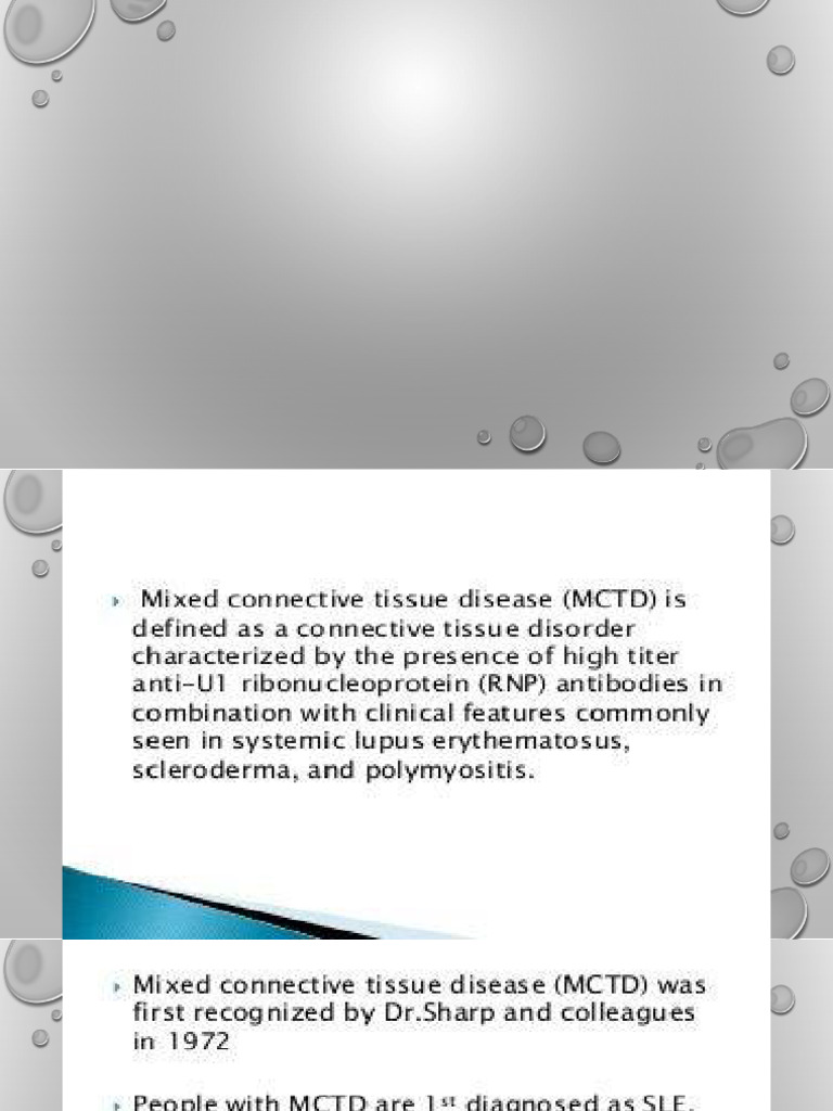 Mixed Connective Tissue Disorder | PDF
