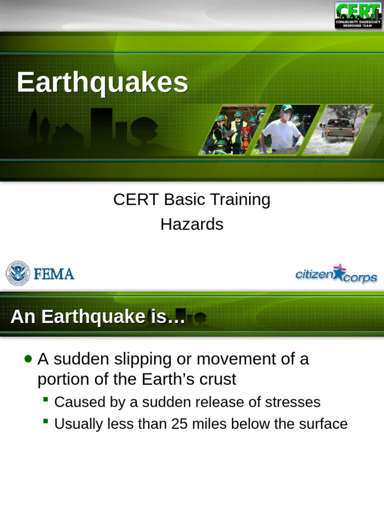 Hazard1 Earthquakes Slides - Jan2011 | PDF | Earthquakes | Solid Mechanics