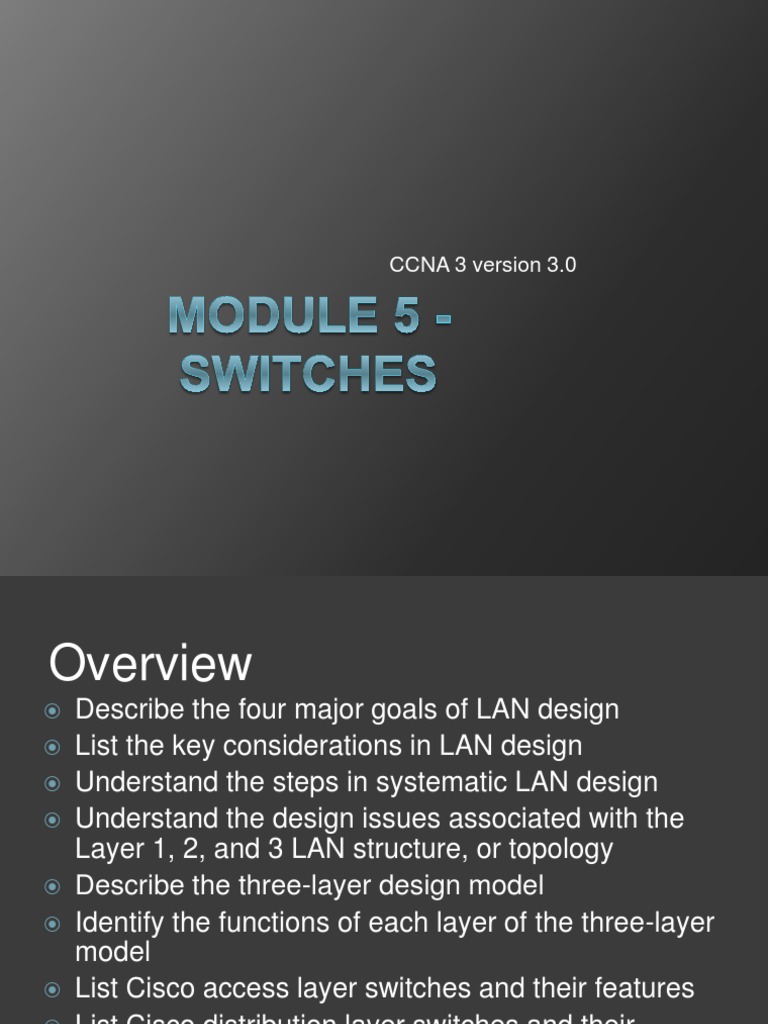 CCNA 3: LAN Design Principles | PDF