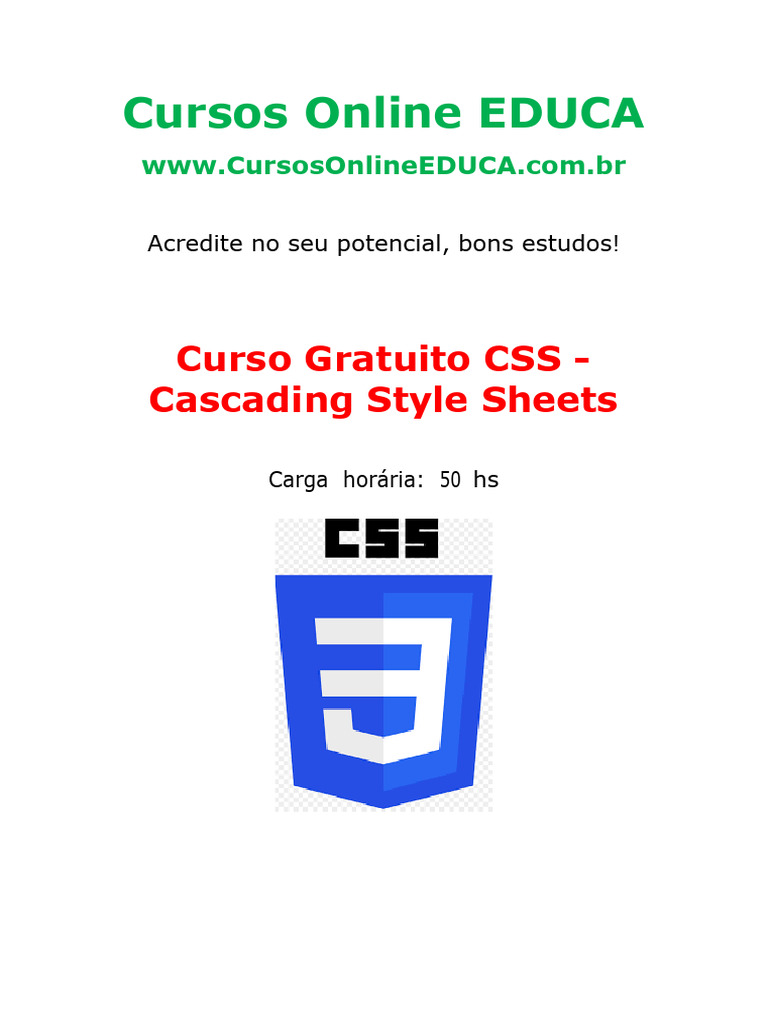 Curso Gratuito de CSS Online | PDF | Html | Informática