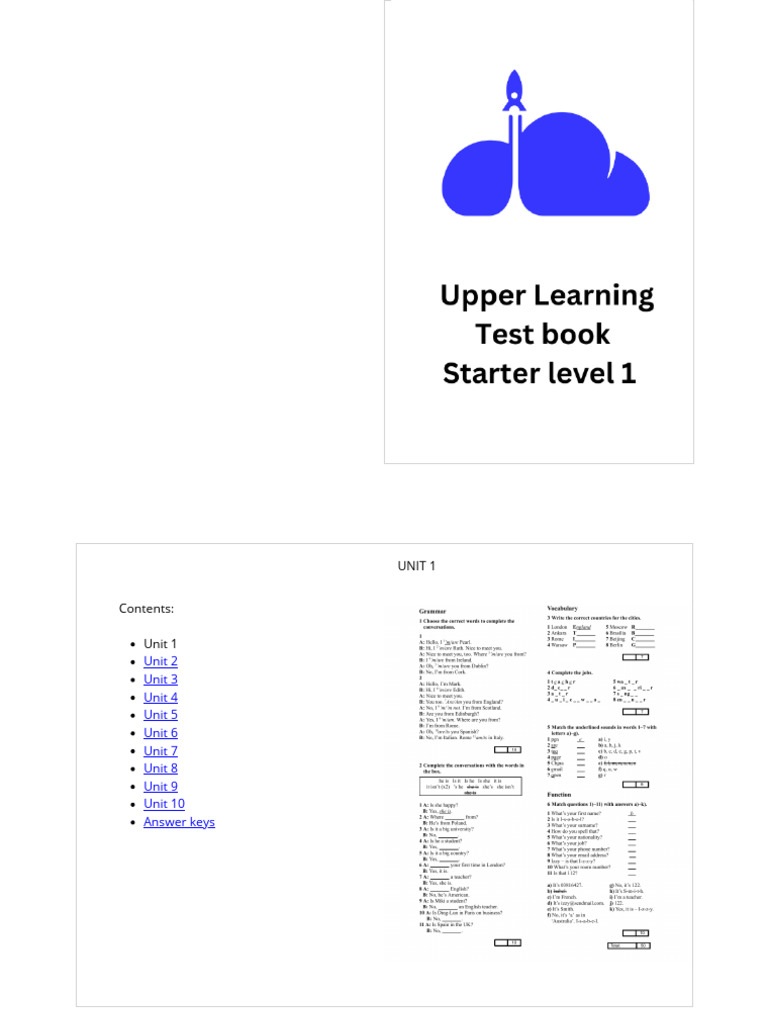 디즈니 영어 교실: 유닛 개요 | PDF