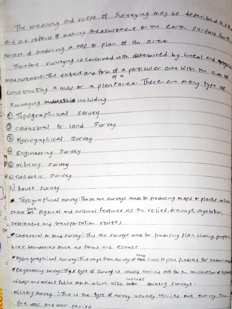 Survey Note Complete Full 123 | PDF