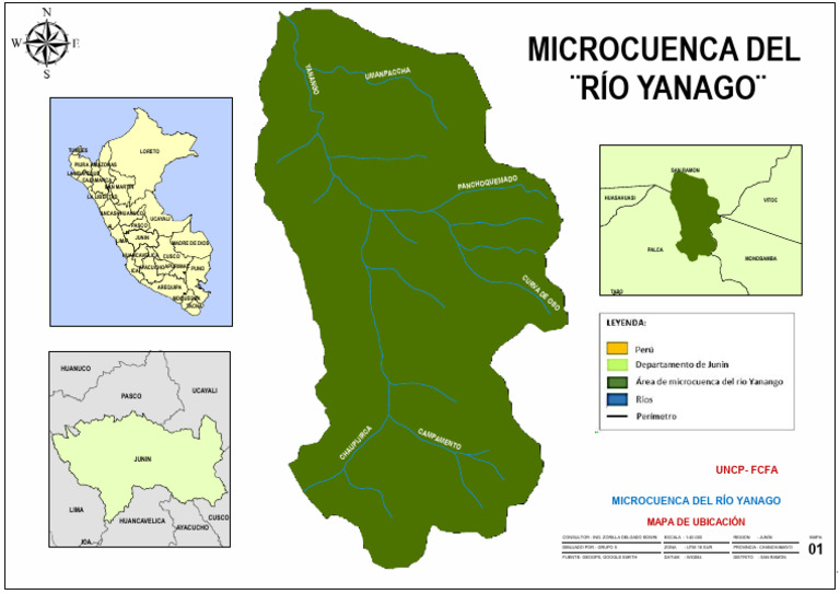 Mapa de la Microcuenca del Río Yanago | PDF
