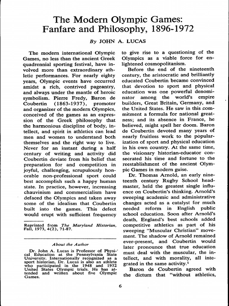 Evolution of the Modern Olympics | PDF | Olympic Games